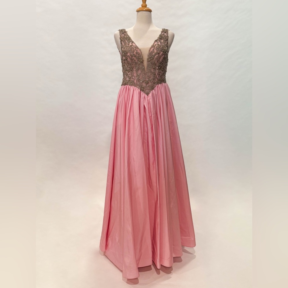 Tarik Ediz pink gown
